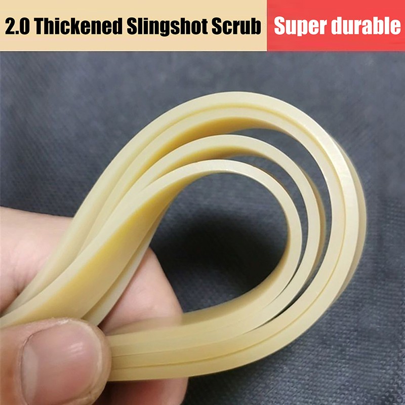 4Pcs 1/1.2/1.2/2mm Shooting Rubber Bands Hunting Slingshot Flat Rubber Bands
