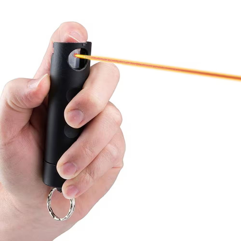 2-In-1 Pepper Spray, Harm and Hammer, with Auto Glass Breaker, Black