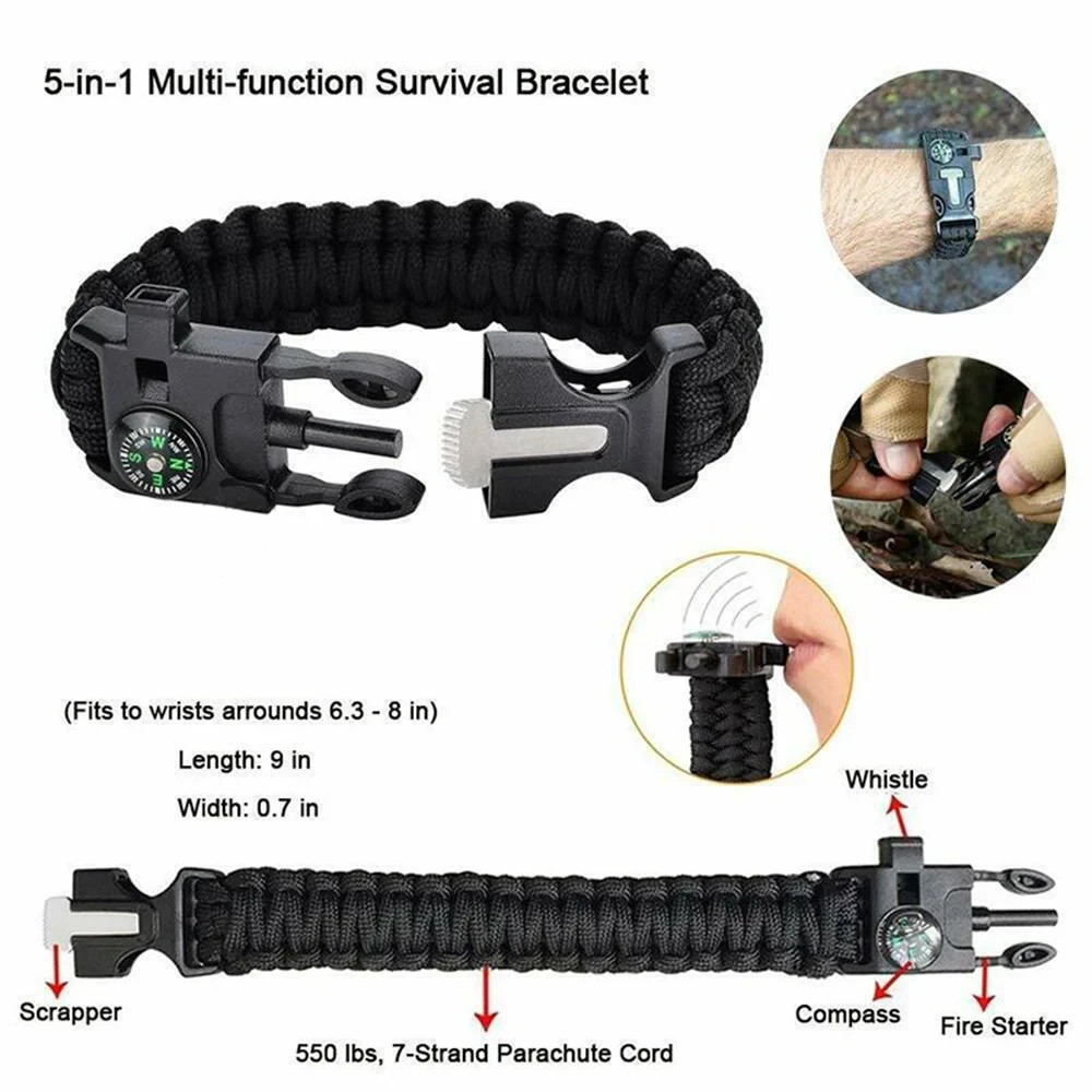 Tactical Emergency Equipment Survival Kit Outdoor Sport Hiking Camping SOS Tool