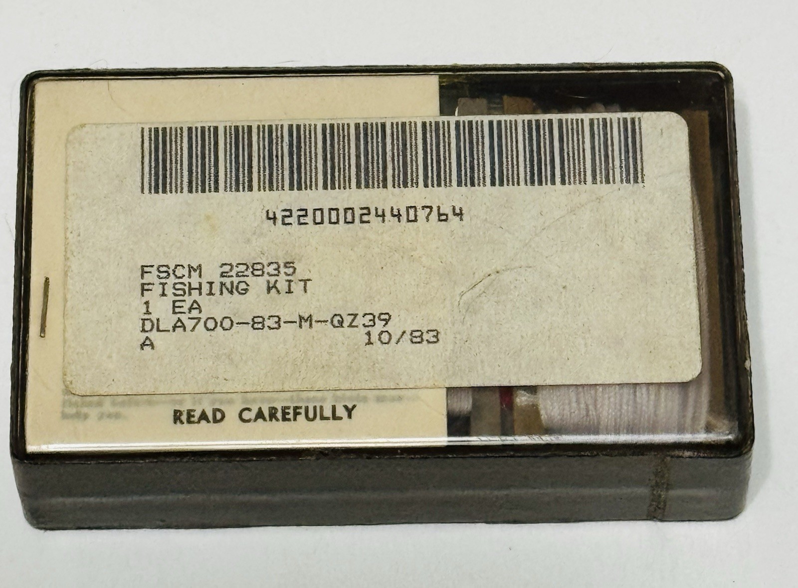 Vintage TRA-CON US Military Issue Emergency Fishing Kit FSCM 22835 (1303)O