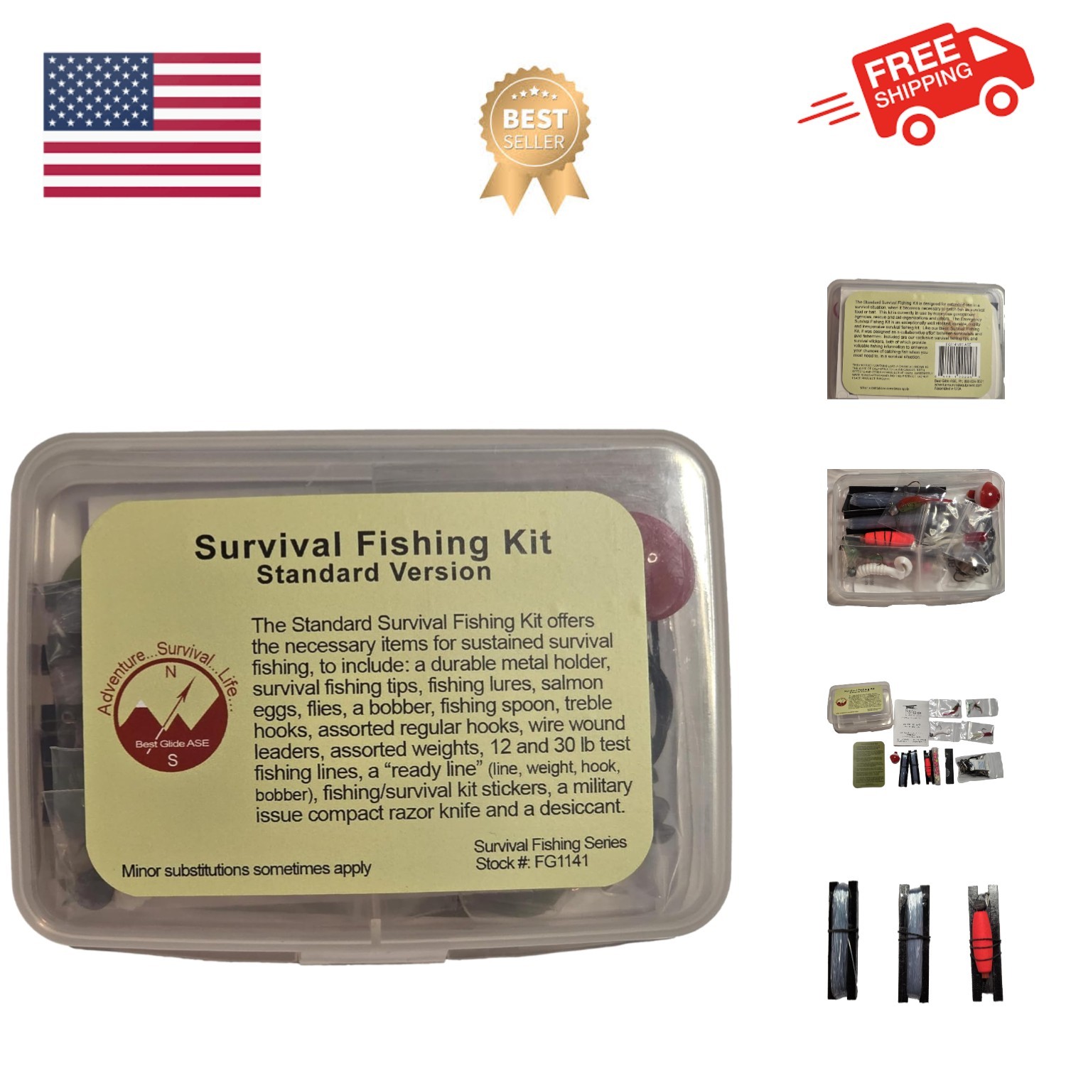 Survival Fishing Kit – Standard Version PSK Holder not Incl
