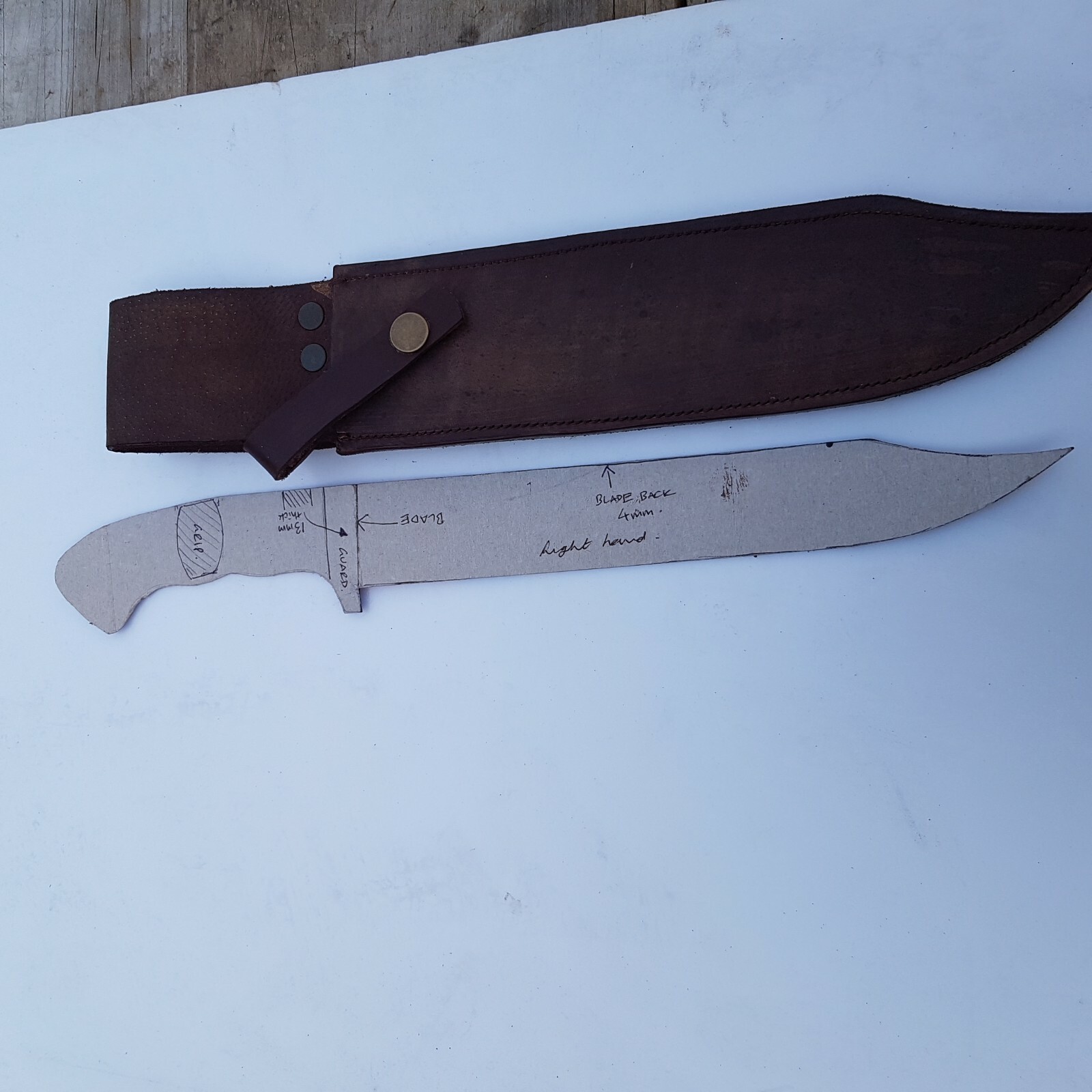 Leather Sheath for Schrade Uncle Henry Bowie Knife Bushcraft Survival Rambo