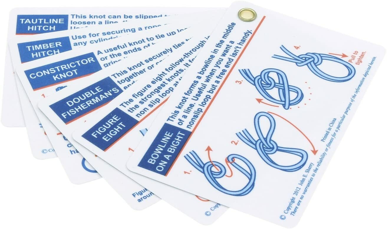 New Pro-Knot Outdoor Knot Cards PKO101 Includes the 20 best rope knots
