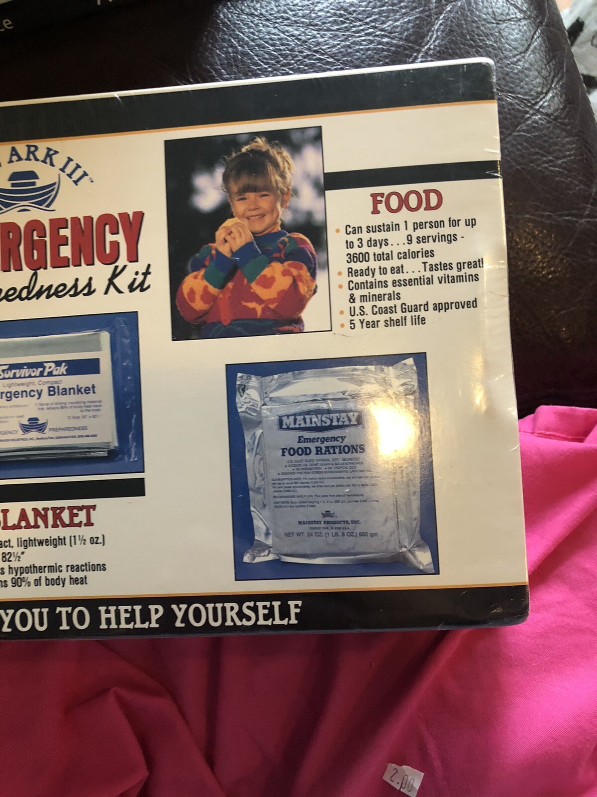 Sealed Emergency Preparedness Survival Kit The Ark III Food Water 1 Person 3 Day