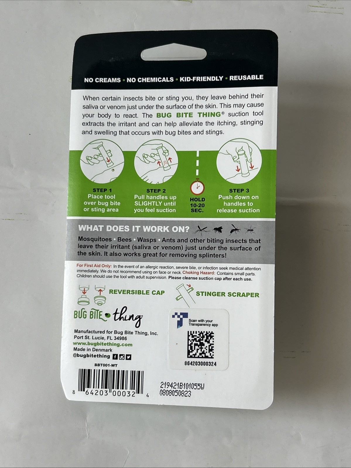 Bug Bite Thing Suction Tool Poison Remover Insect Bite and Sting – 1 Pack NEW
