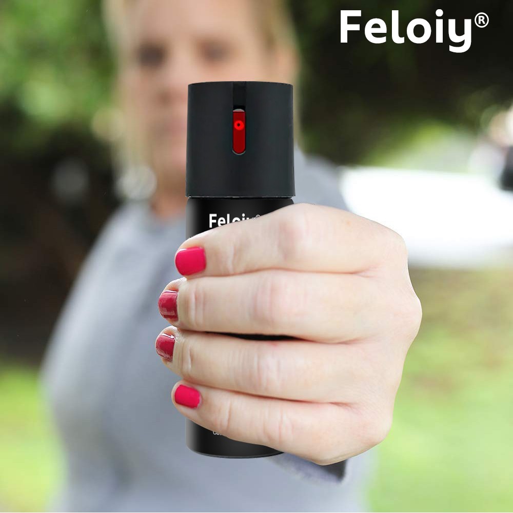 5 Bottles Feloiy 2oz Black Flip Top Safety Lock Pepper Spray For Self Defense