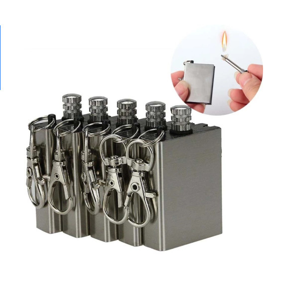 5pcs Survival Emergency Camping Fire Starter Flint Metal Match Lighter Hiking US