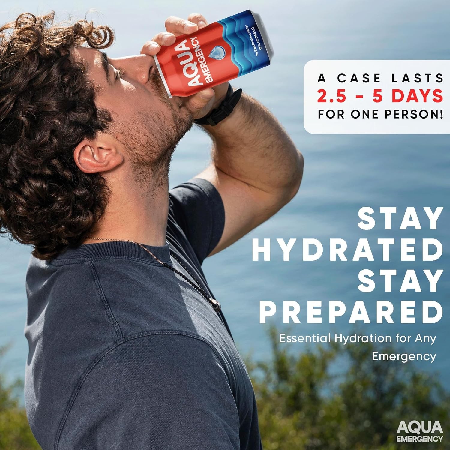 Drinking Canned Water- (24 Cans) 12 Fl Oz (50 Years) Shelf Life for Everyday Hyd