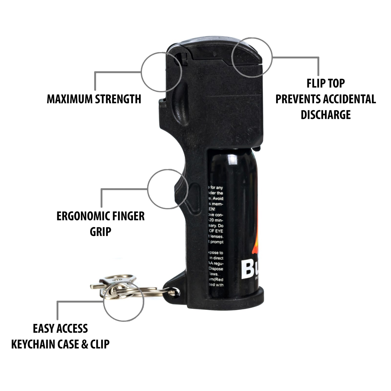 2 Pack Burn Pepper Spray 1/2oz – Self Defense Personal & Safety – Police Grade
