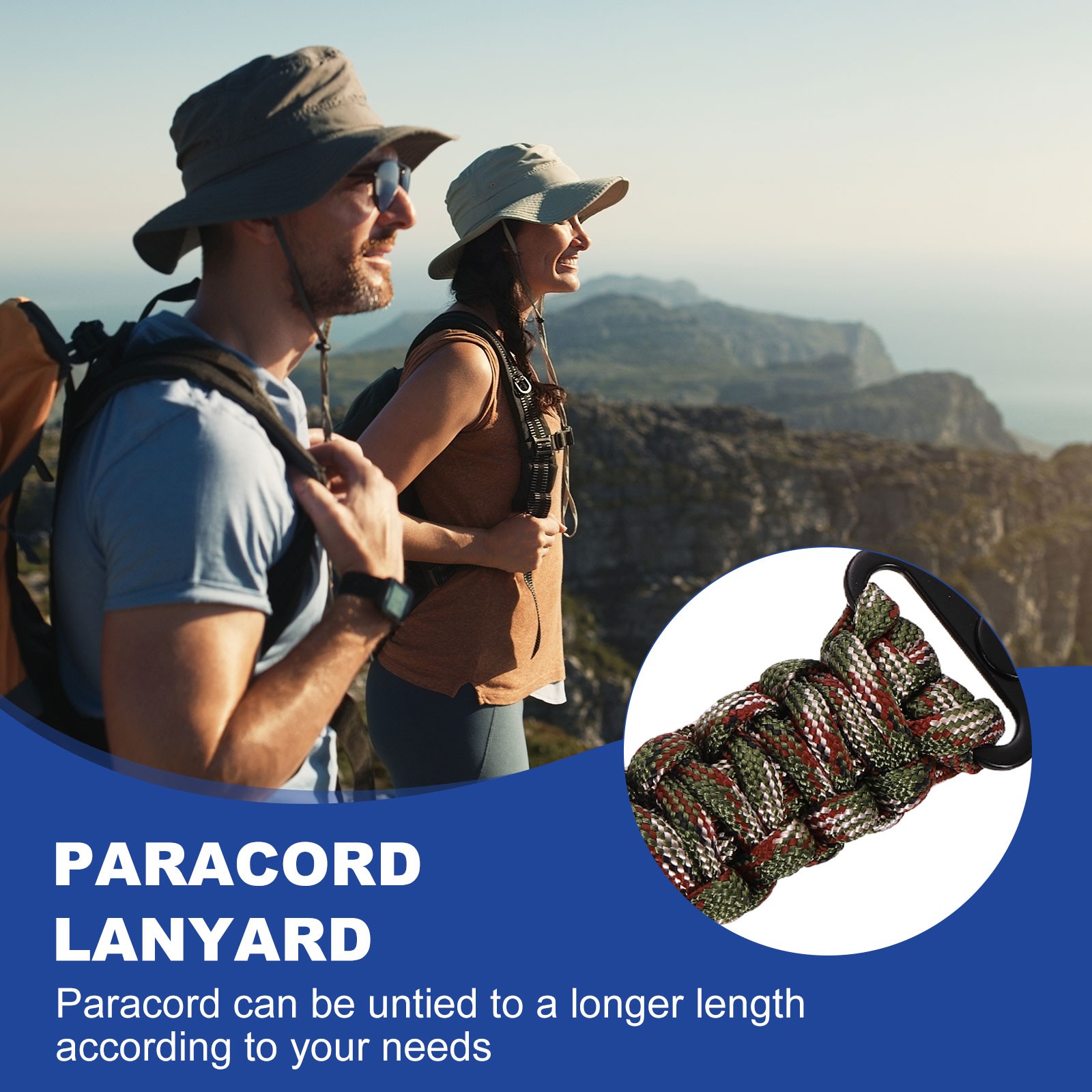 Paracord Lanyard, Strong Lanyard with USA Flag, Olive Green Camouflage
