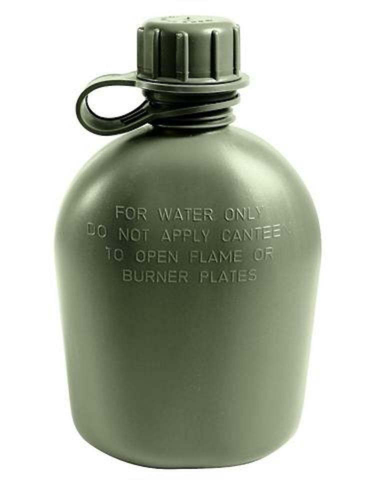 USGI Military 3 Pc Set 1QT OD Canteen w OD Pouch Cover & Stainless Cup NICE
