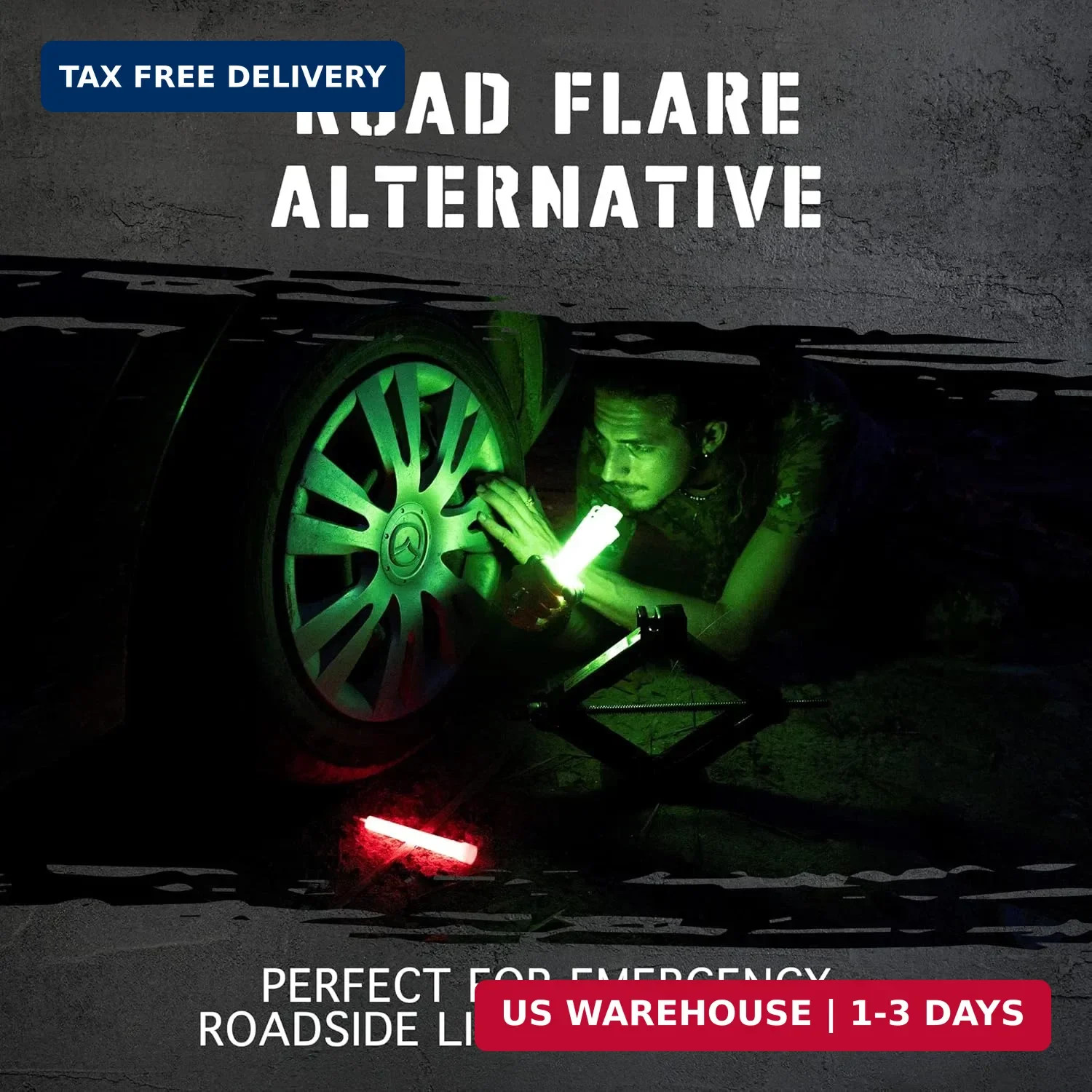 Emergency Glow Sticks with 12 Hours Duration, Individually Wrapped Industrial Gr