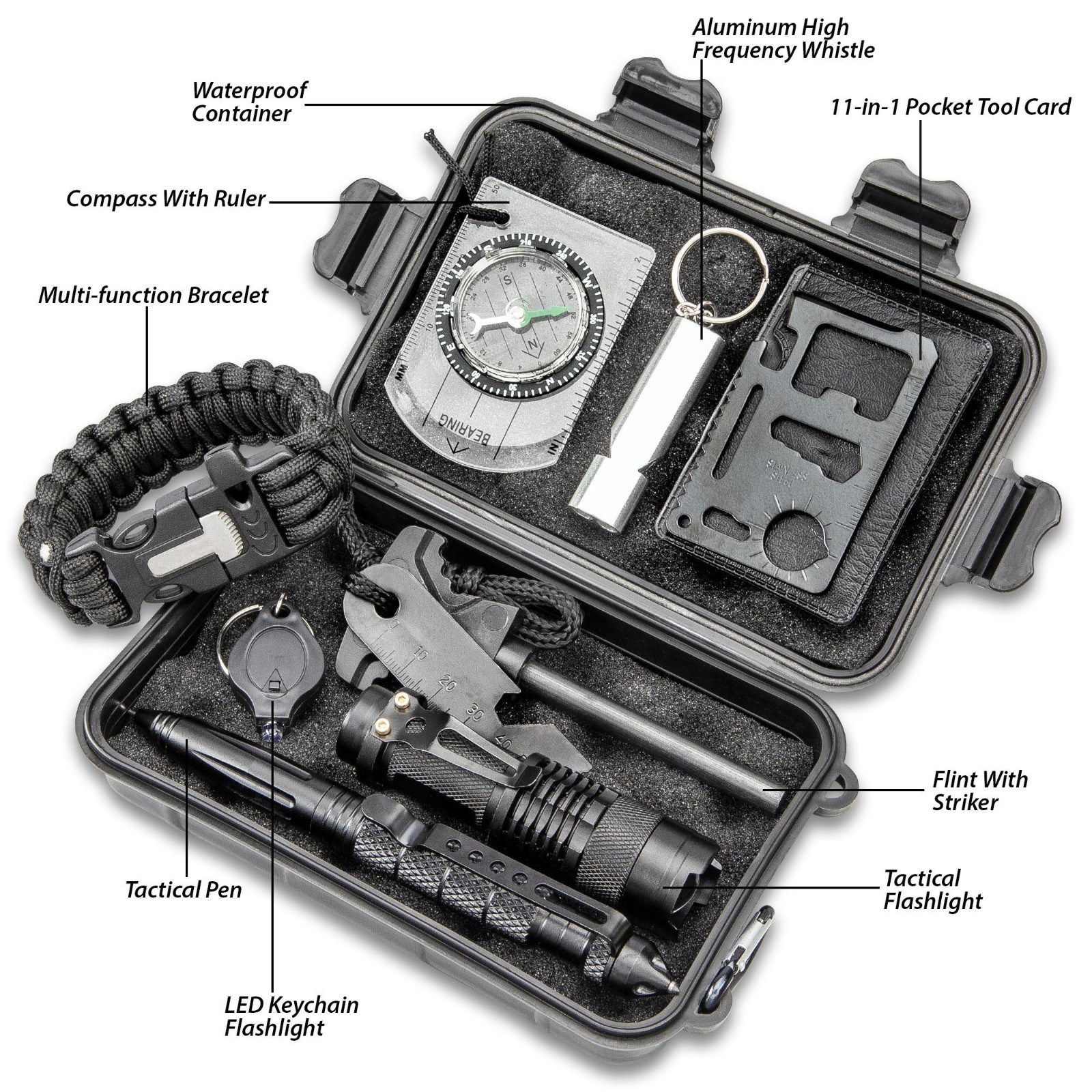 M48 Survival Tool Box Waterproof TPU Case Outdoor Emergency Kit SOS