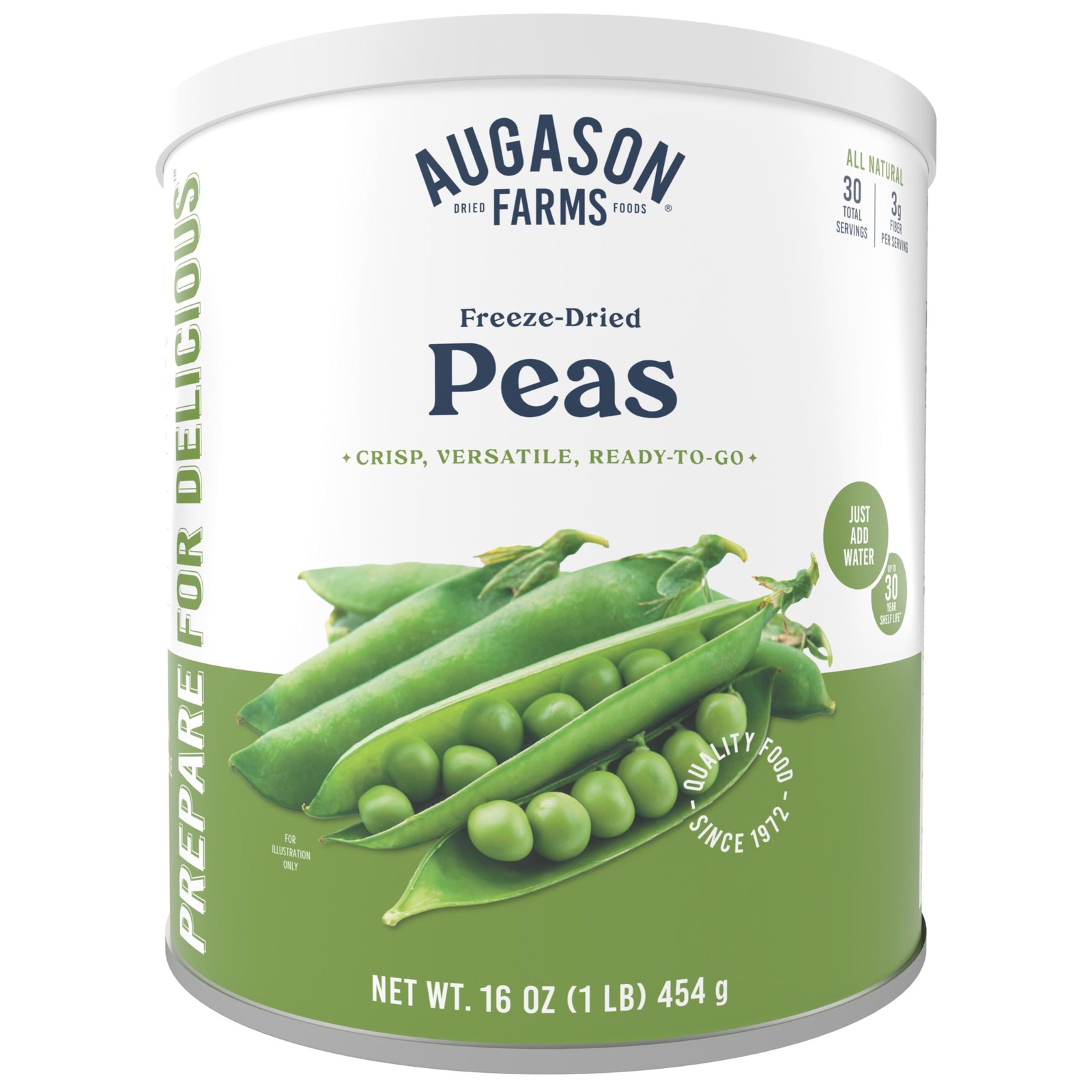 Augason Farms Freeze-Dried Peas Emergency Food Supply, 16 Ounce (Pack of 1)