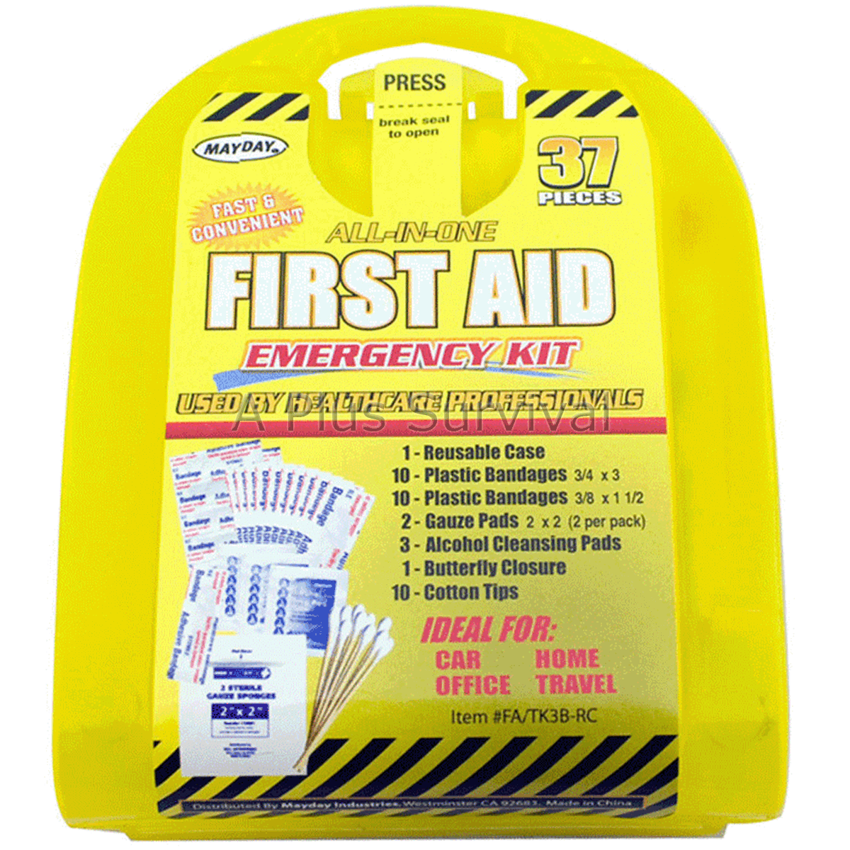 37 Piece First Aid Kit Pocket Sized Emergency Disaster Survival Camping Kit