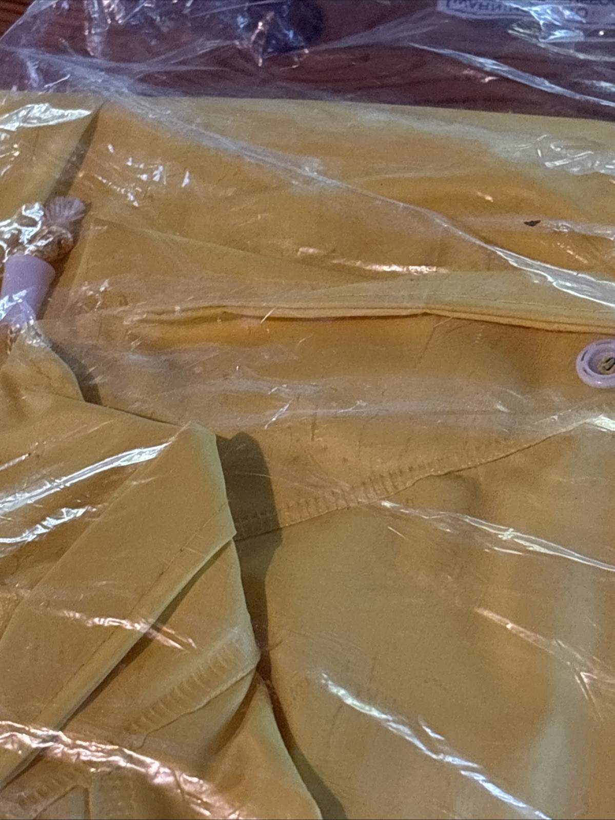 Yellow PVC rain jacket