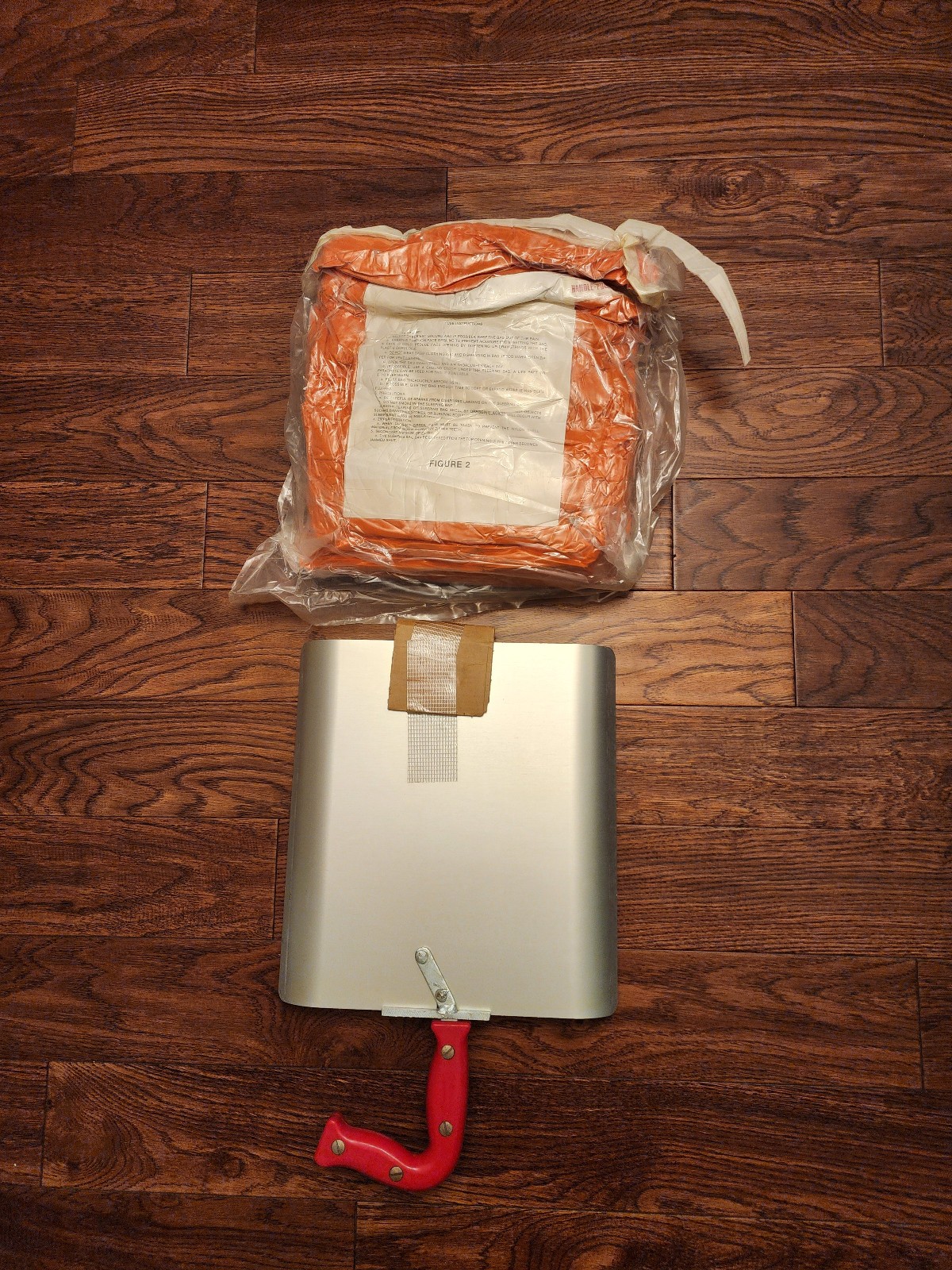 Sleeping Bag, Arctic Survival and Shovel/Saw tool from Cold Climate Survival Kit