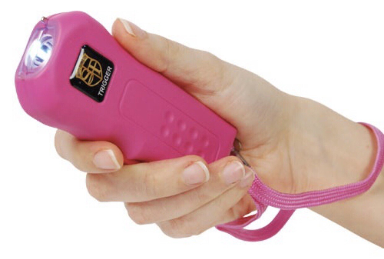 Stun Master POLICE PINK MINI Stun Gun 4.8 Milliamp Rechargeable LED FLASHLIGHT