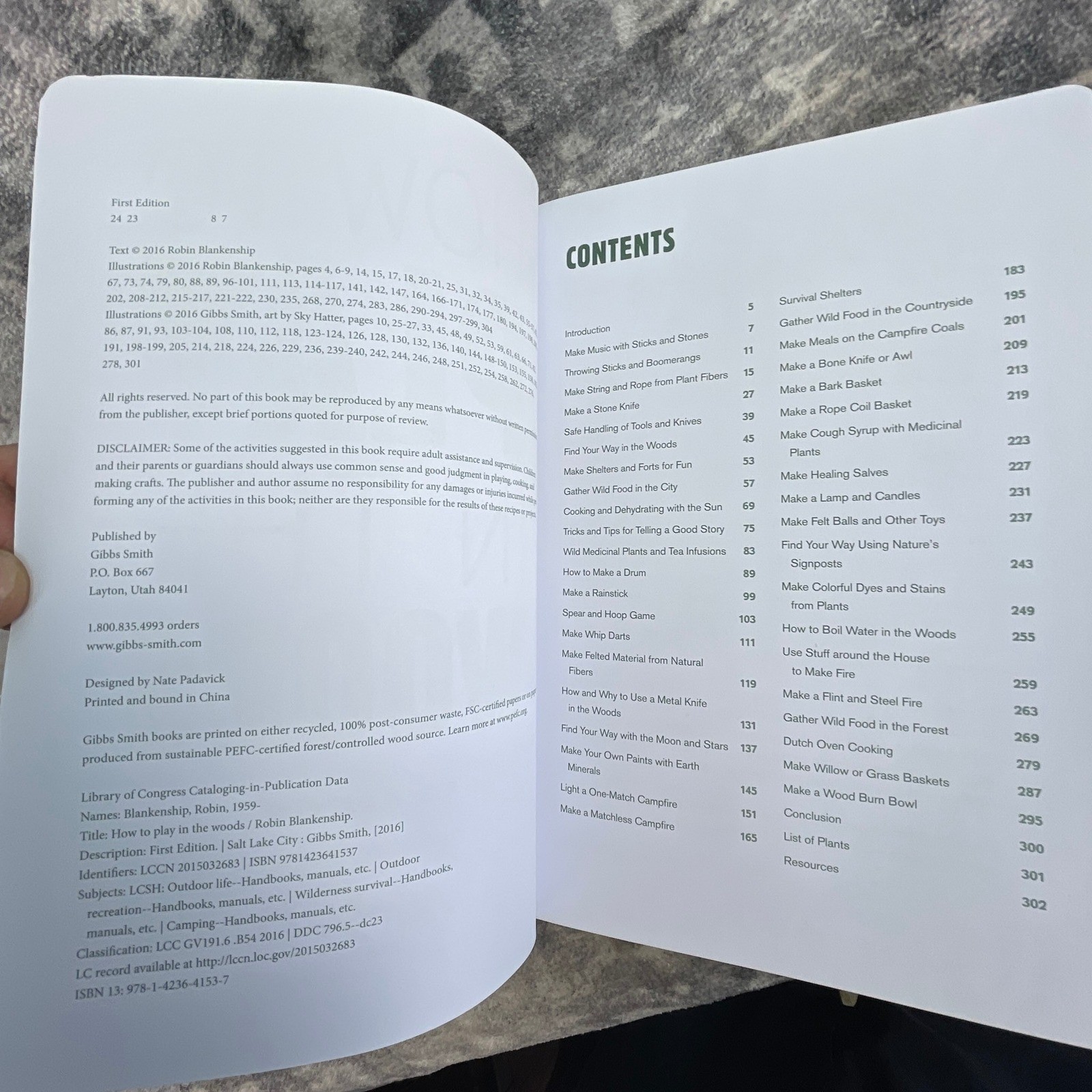 How to Play in the Woods Robin Blankenship Gibbs Smith Survival Skills Book