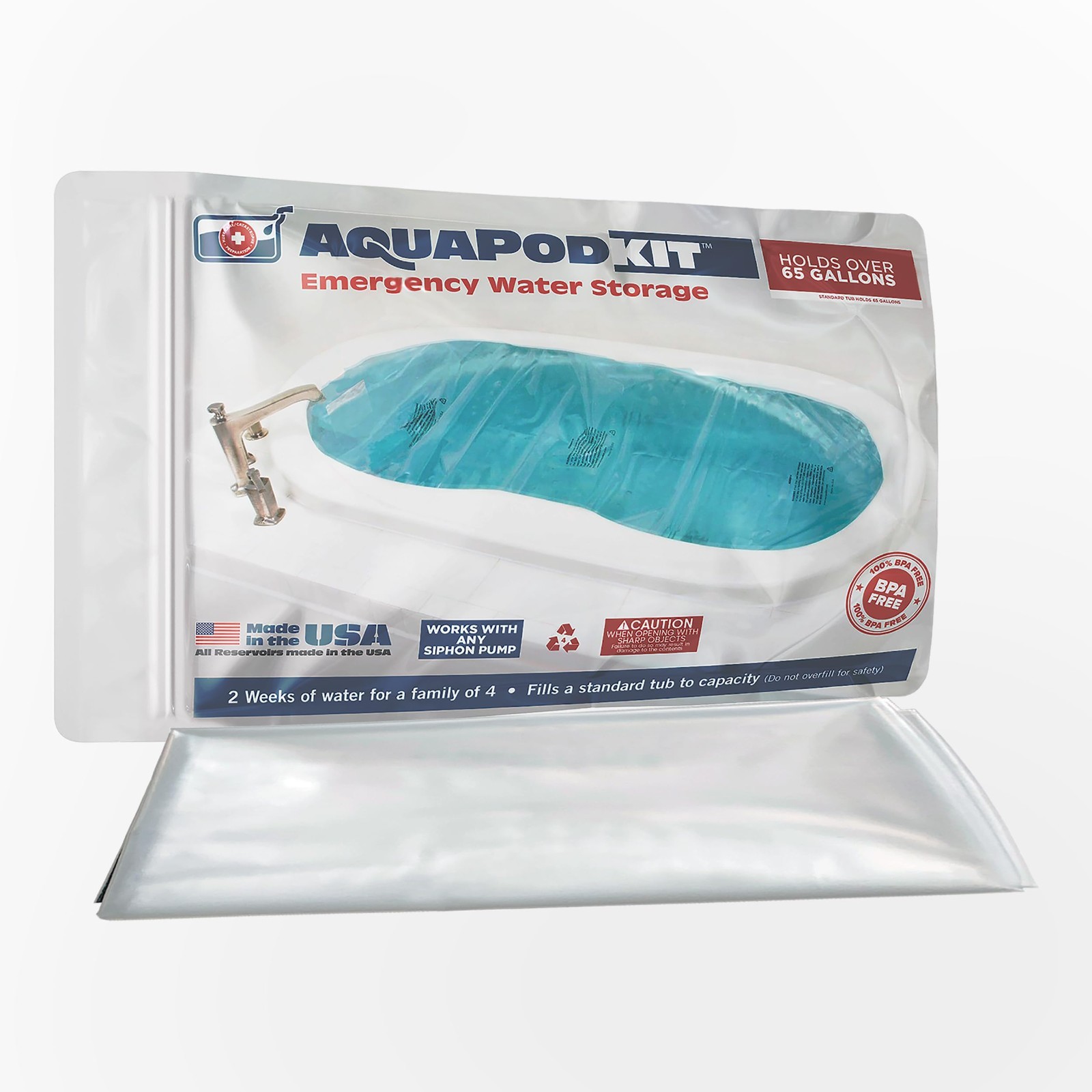 Emergency Water Storage Bladder Kit – BPA Free Bathtub Liner for Survival Prep