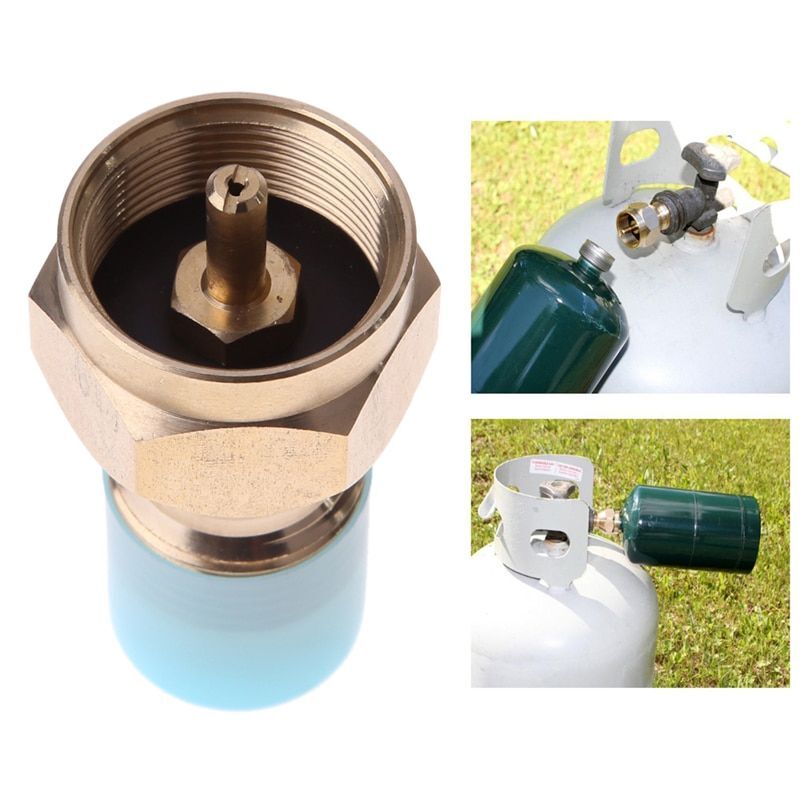 Refill Small 1 LB Propane Bottle Tanks Camping Fishing Adapter Survival Kit Tool