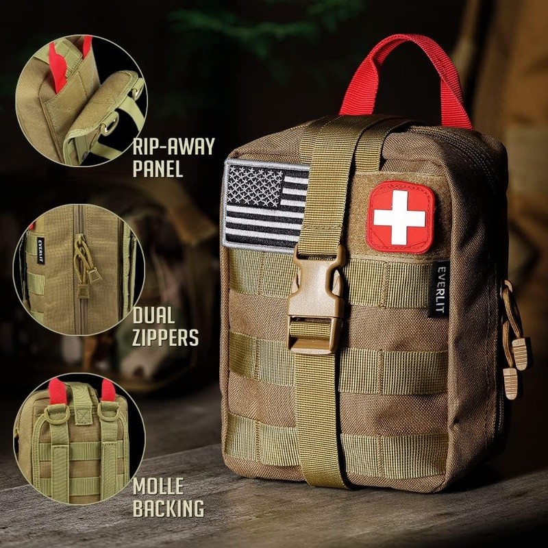 250 PCS First Aid Survival Kit Portable Emergency Gear Outdoor Activities New