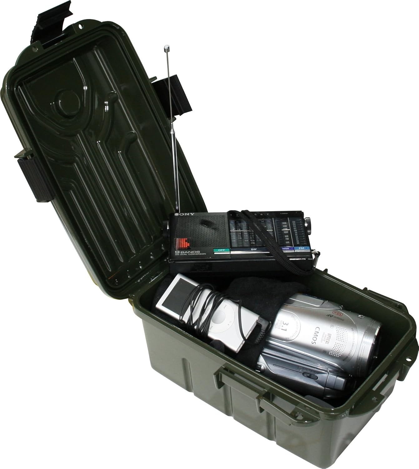 Lightweight 10x7x5 Survivor Water-Resistant Dry Box, Ideal for Geocaching