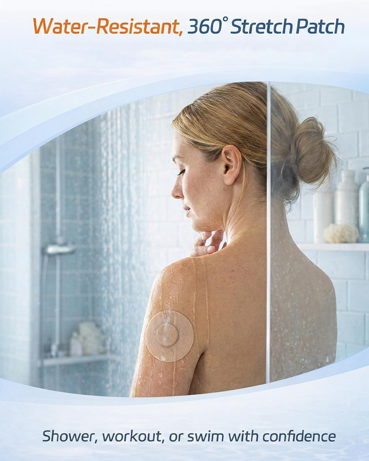Freestyle Libre 3/Libre 3 plus Sensor Covers, 24-Pack CGM Adhesive Patches, up t