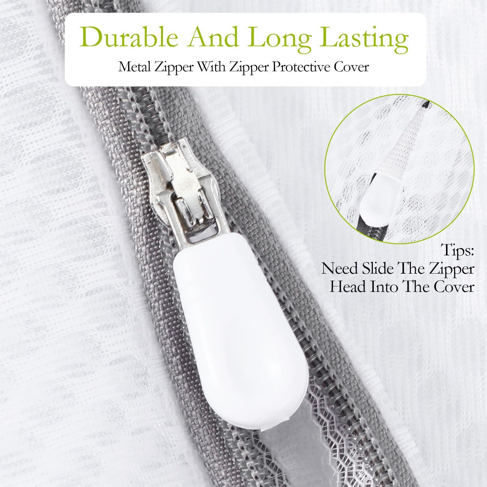 2Pcs Mesh Hanging Laundry Bags, Wash Bag for 11.8 x 15.7 inches, White