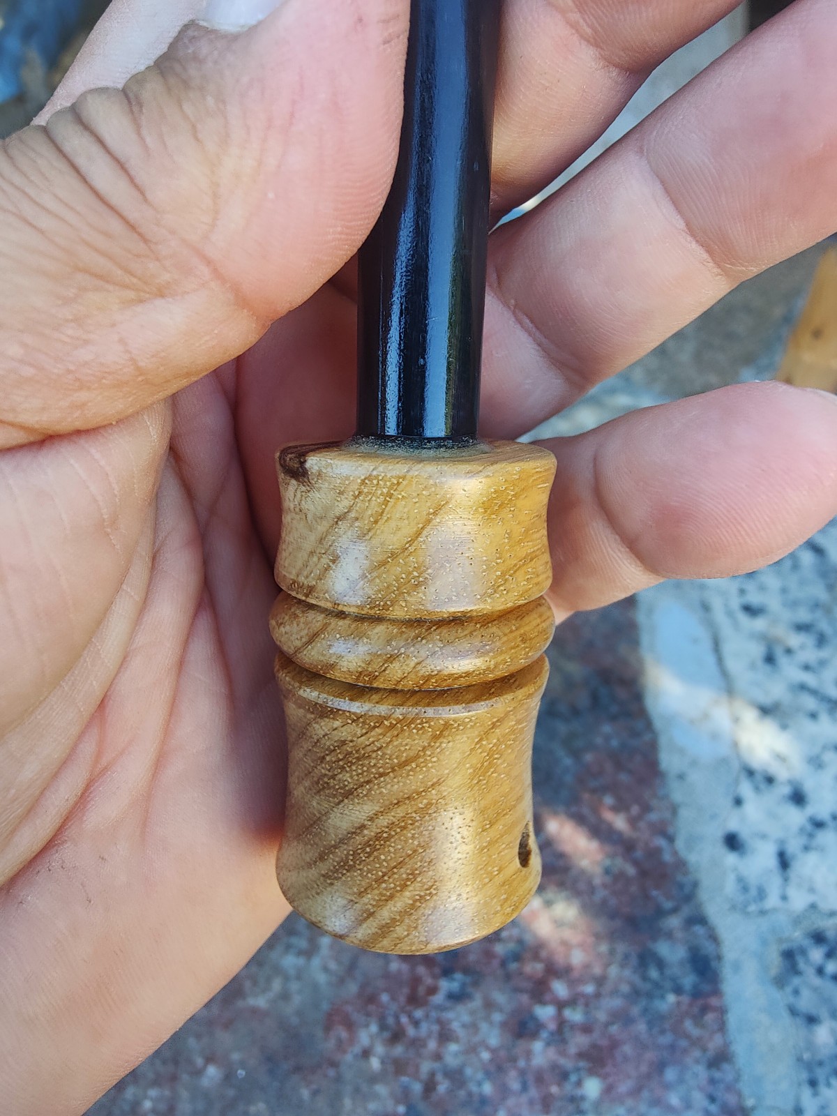 Bushcraft 5″ x 1/2 ” ferrocerium rod Black limba wood handle | | mischmetal
