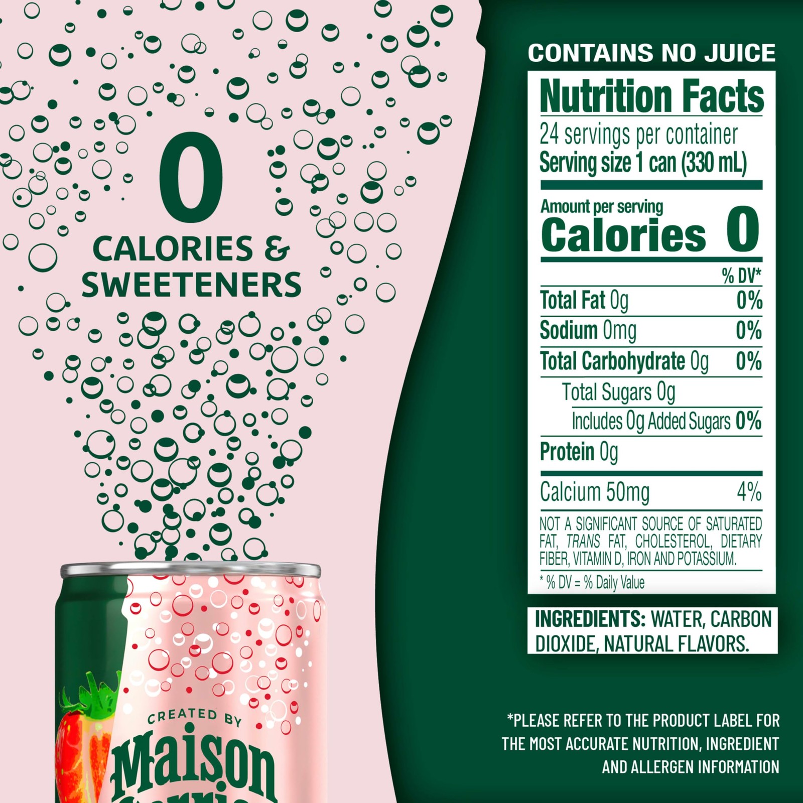 Forever Strawberry Flavored Sparkling Water, 11.15 Fl Oz Cans, 8 Count, 3 Pac…