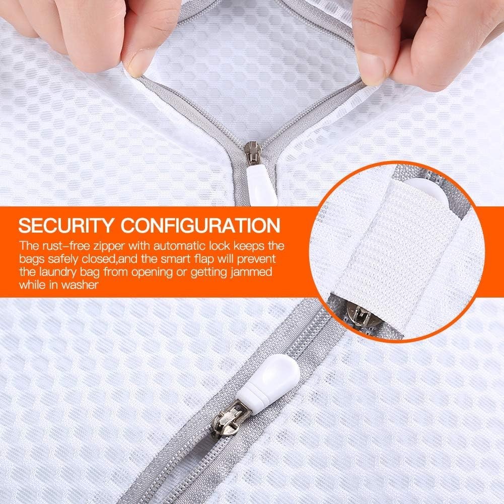 Kimmama Laundry Bags Mesh Wash Bag, Large 2XXL(24×24"), Grey Zipper