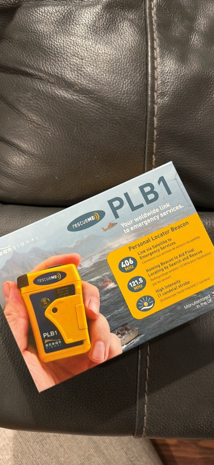Ocean Signal Rescue Me PLB1 Personal Locator Beacon.