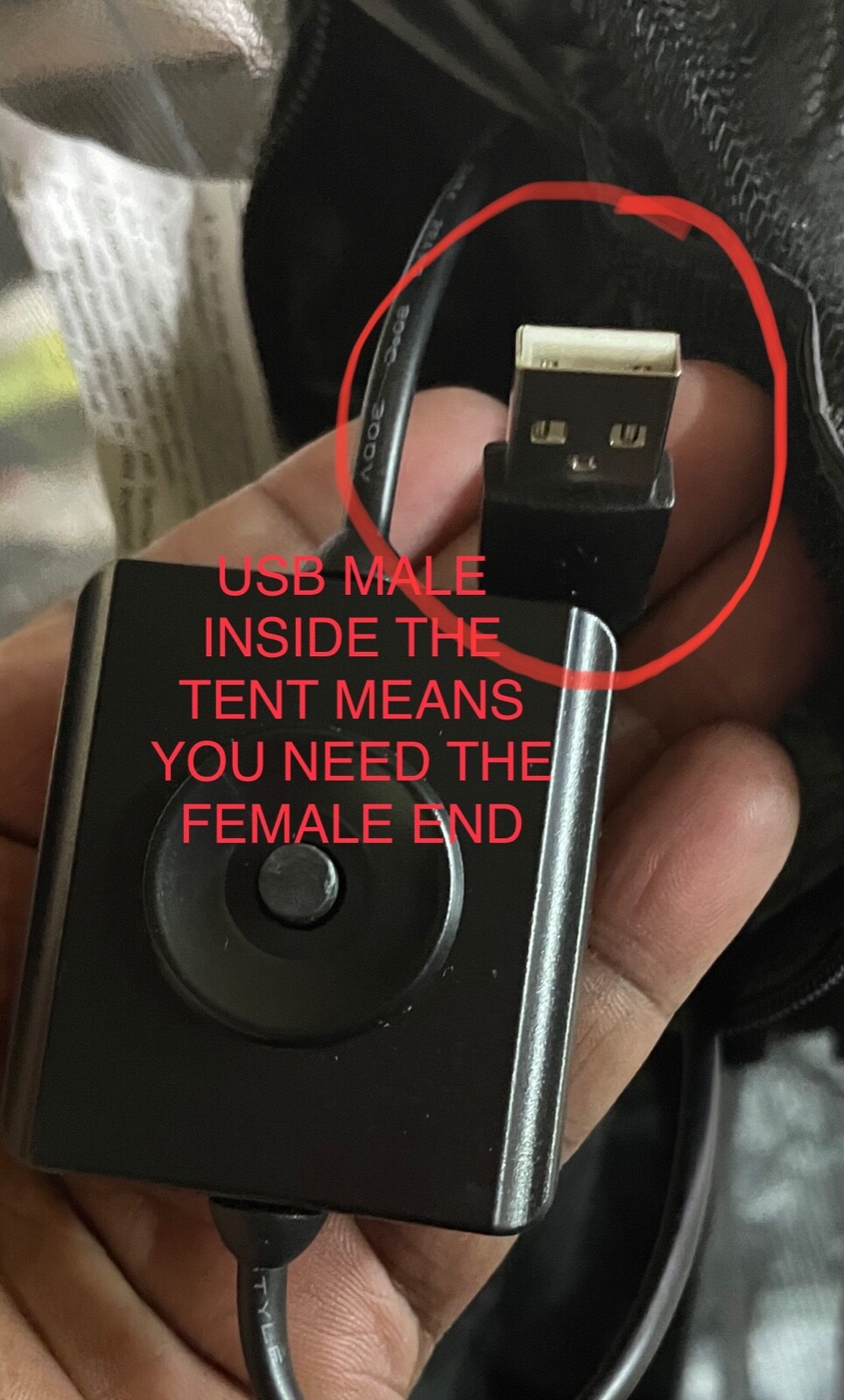4D Battery Holder USB-M Power Cable PLUG For Ozark Trail LED Tent Camping Light