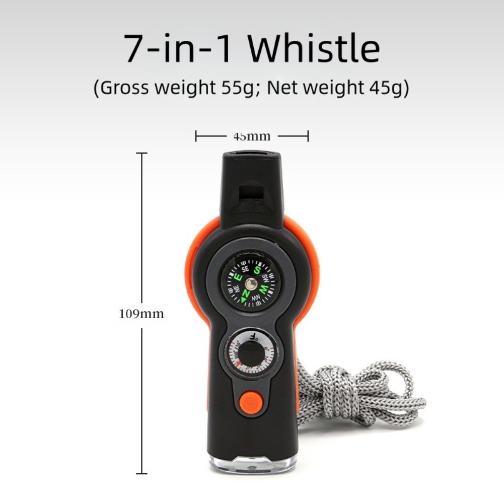 Loud Sound Signal Outdoor Tools Compact Design LED Light Function Weight: 26g