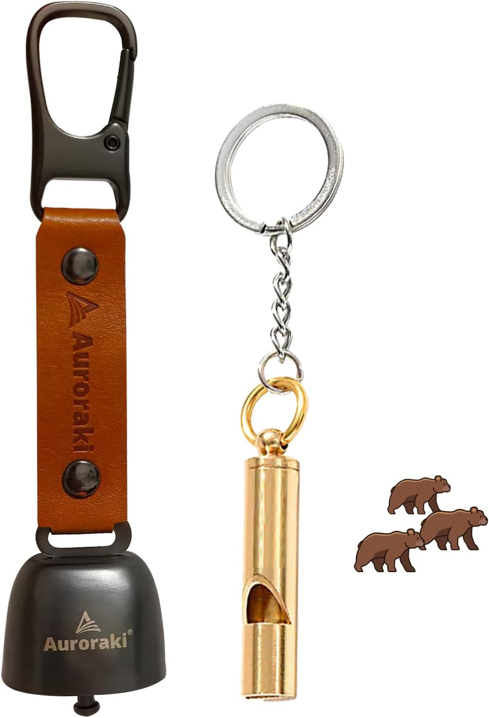 Loud Bear Bell with Magnetic Silencer for Camping, Hiking, and Survival