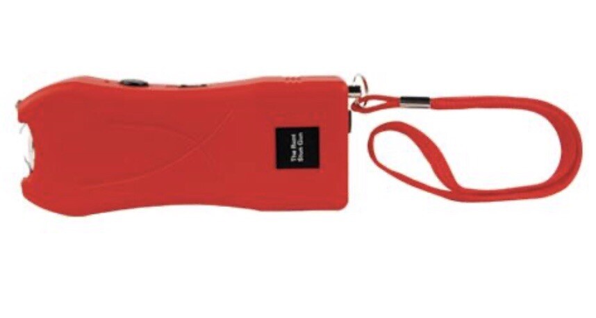 Max AMPERAGE Women Mini Stun Gun 911 RED 80 MV Rechargeable With LED Flashlight