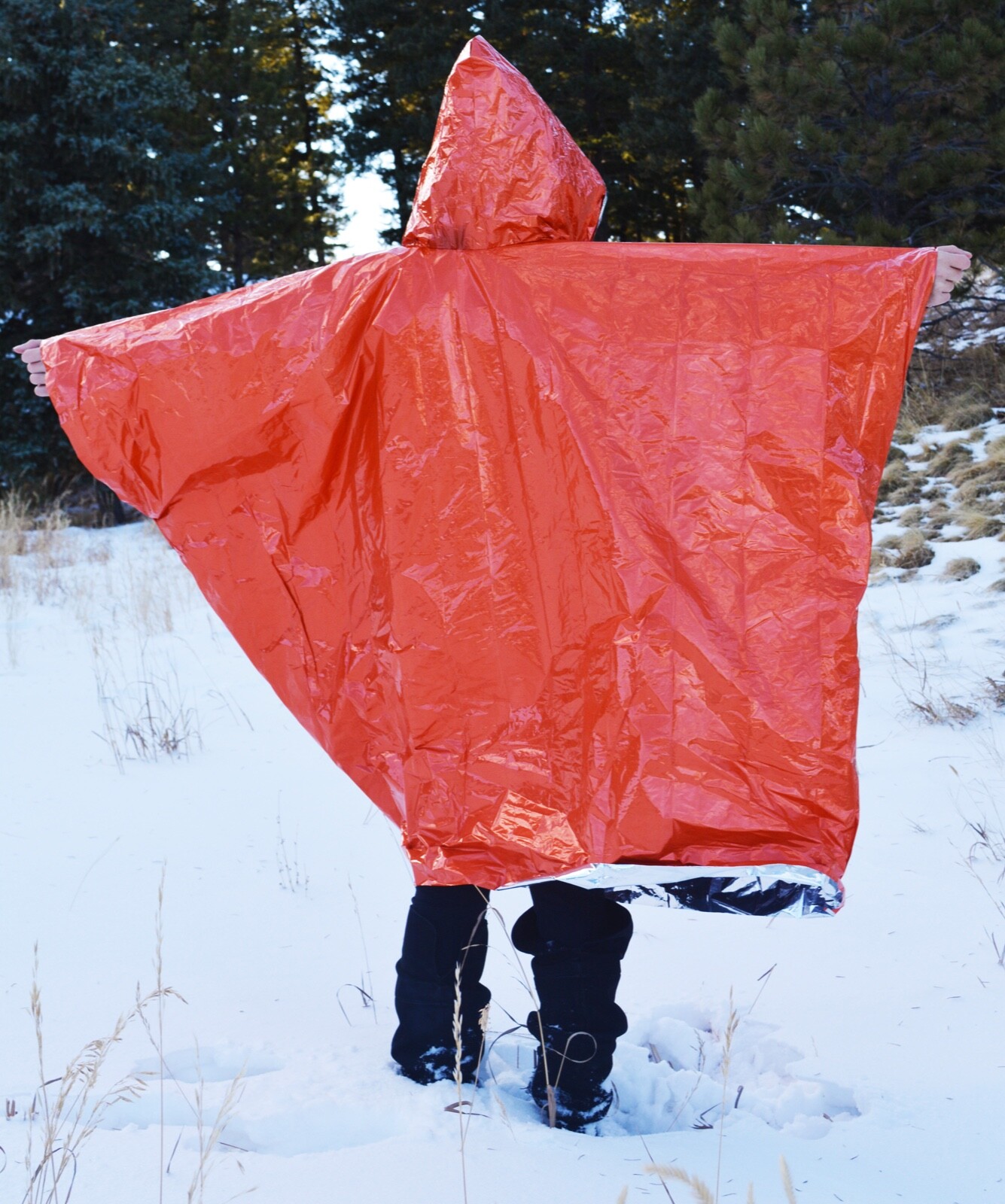 4 Piece Survival Kit with Tent, Poncho, Sleeping Bag, and 9-Tool Bracelet
