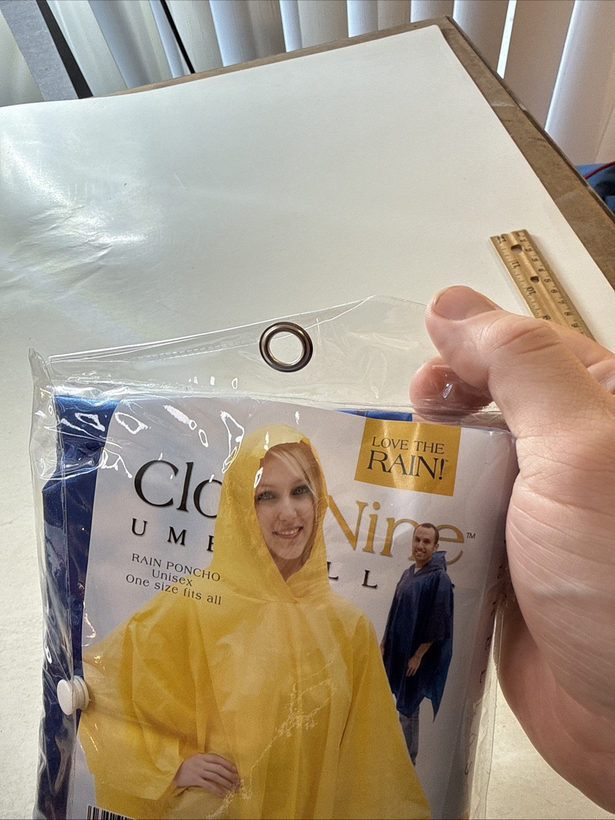 Cloud Nine Emergency Travel Rain Poncho Hooded NEW Navy Blue Unisex coat gear