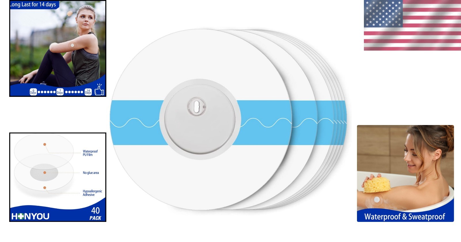 Flexible 15-Day Libre 3 Sensor Adhesive Patches – Hypoallergenic & Latex-Free