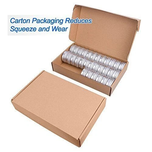 30 Pack Tin Cans Screw Top Round Metal Lip Balm Tins Containers With Lids 1oz