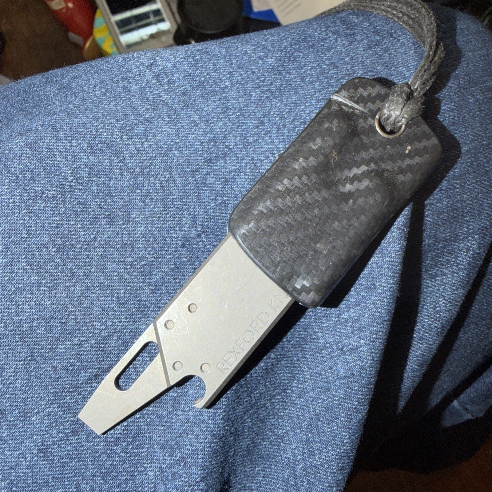 Rexford RUT One Of The First Generation Pieces. Titanium With KYDEX Neck Lanyard