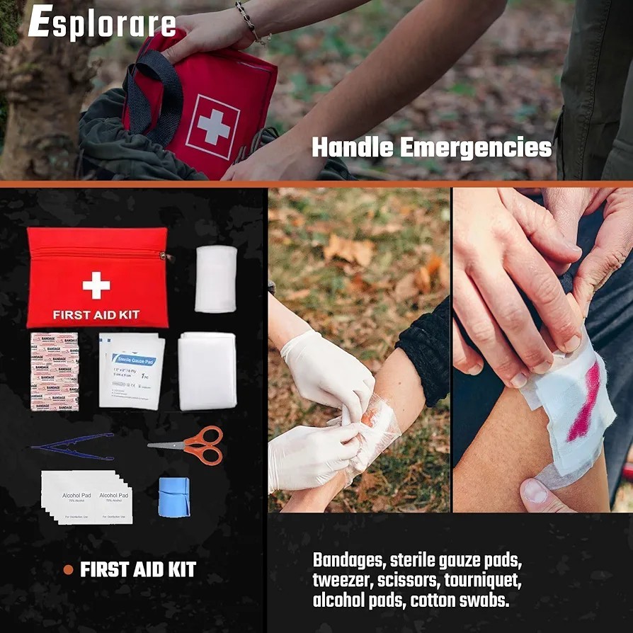 Emergency Survival Kit 369 Pieces Go Bag, Bug Out Bag, Disaster Preparedness Kit