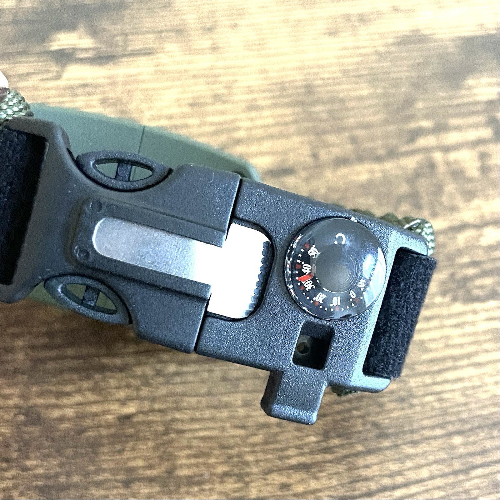 8-in-1 Survival Watch Personal Alarm With LED Flashlight, Fire Starter, Whistle