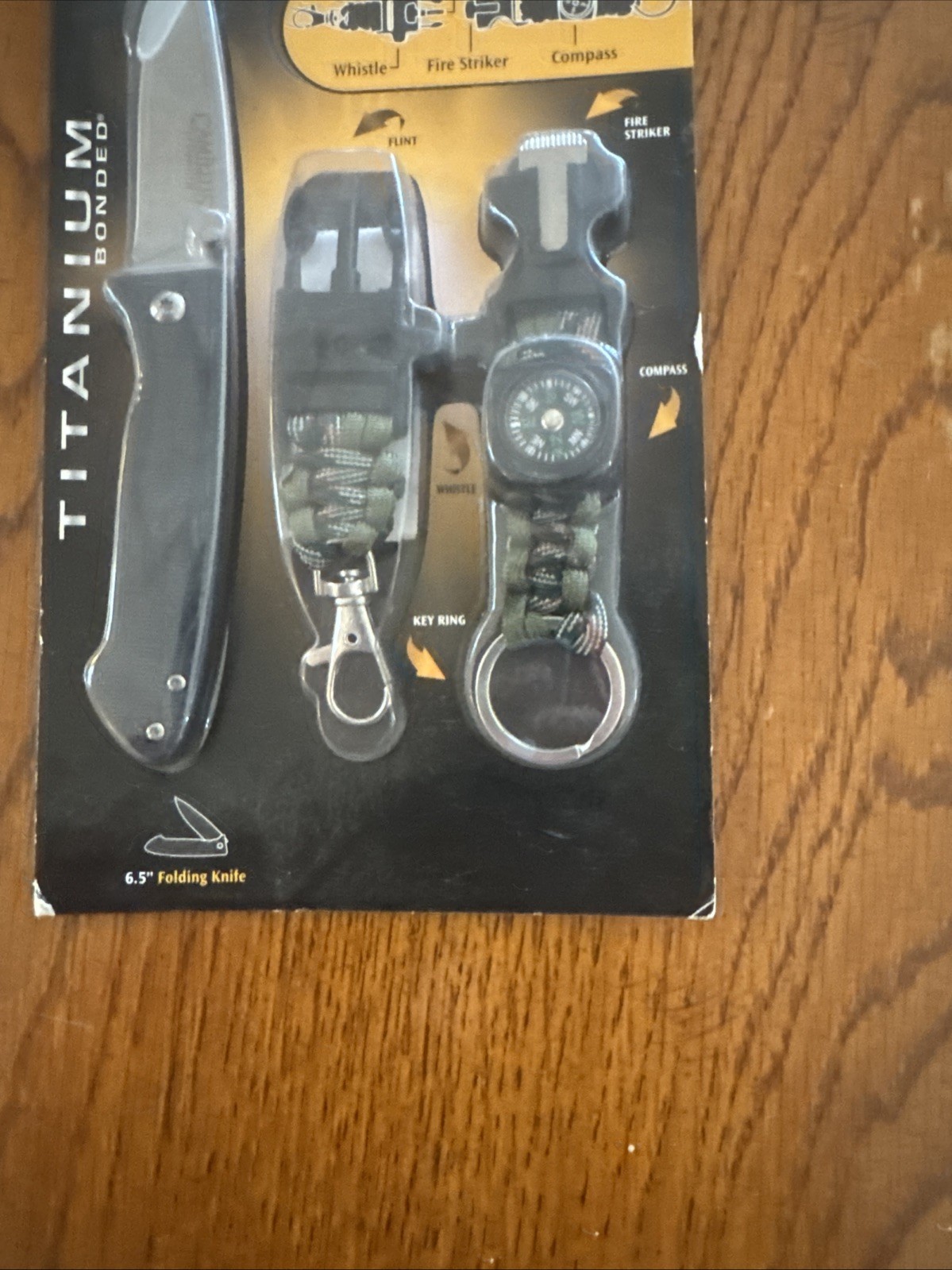 Camillus Nimble 6.5″ Survival Knife Set Keychain Whistle Compass Firestarter