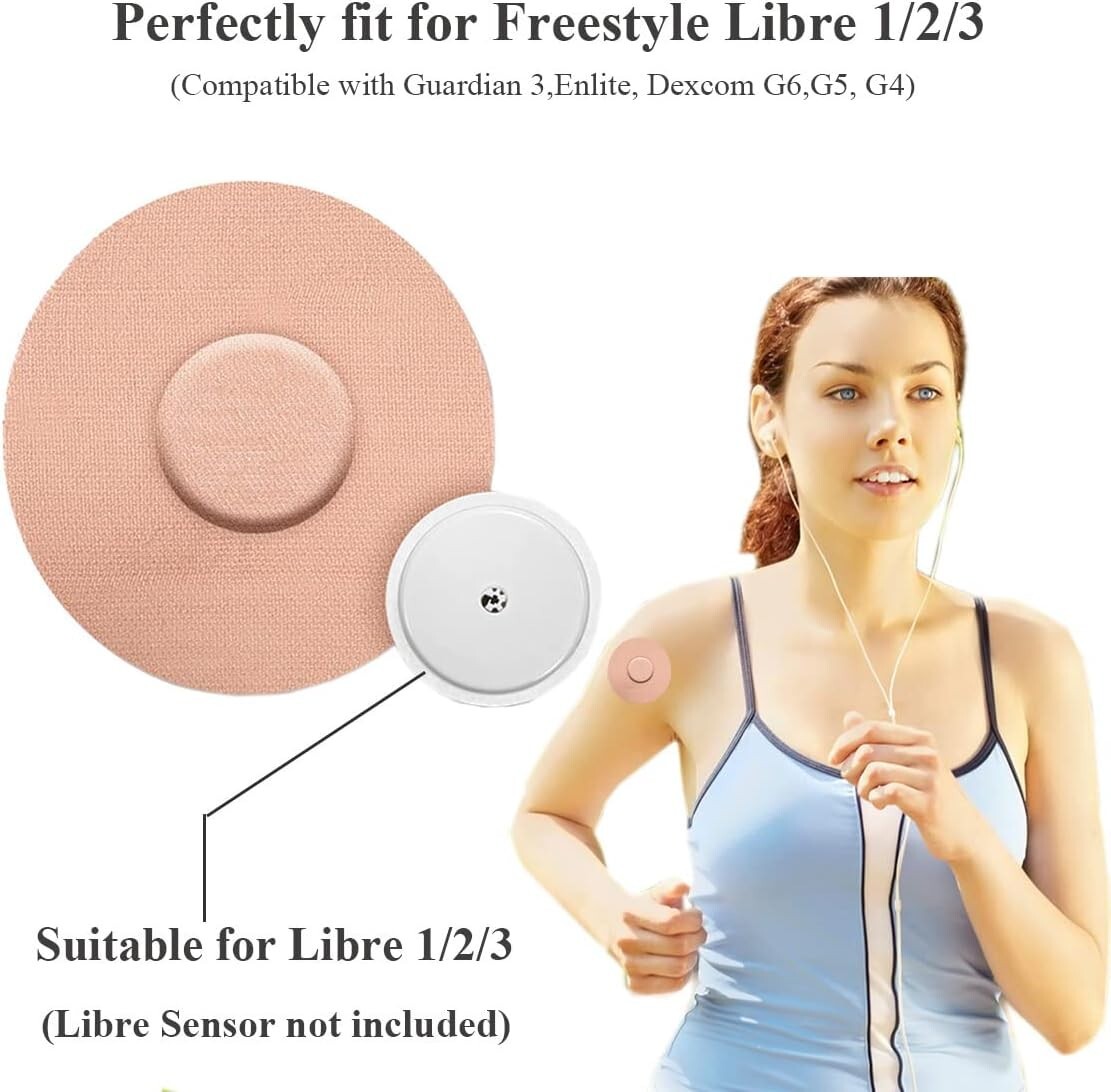 60Pack Freestyle Adhesive Patches,Waterproof & Sweatproof CGM Sensor Libre 1/2/3