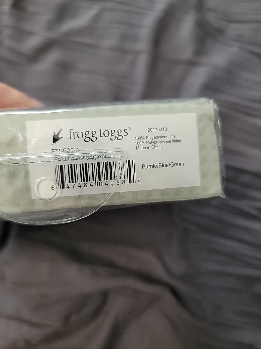 Frogg Toggs~Adult Emergency Poncho~Blue/One Size, 44″W X 40″L. New