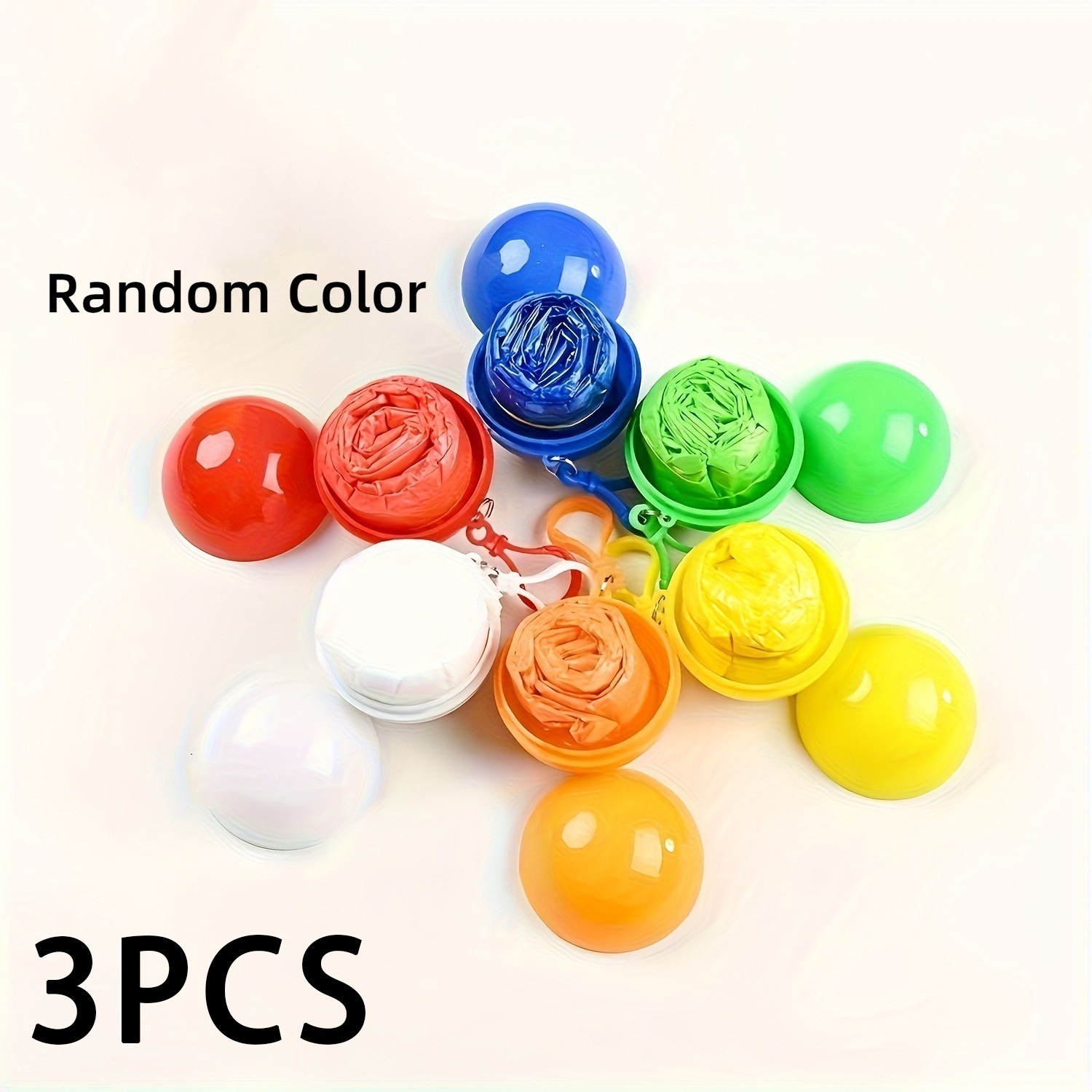 Quick Acting Durable Stable Quick-Install 3PCS Disposable Raincoat with Keychain