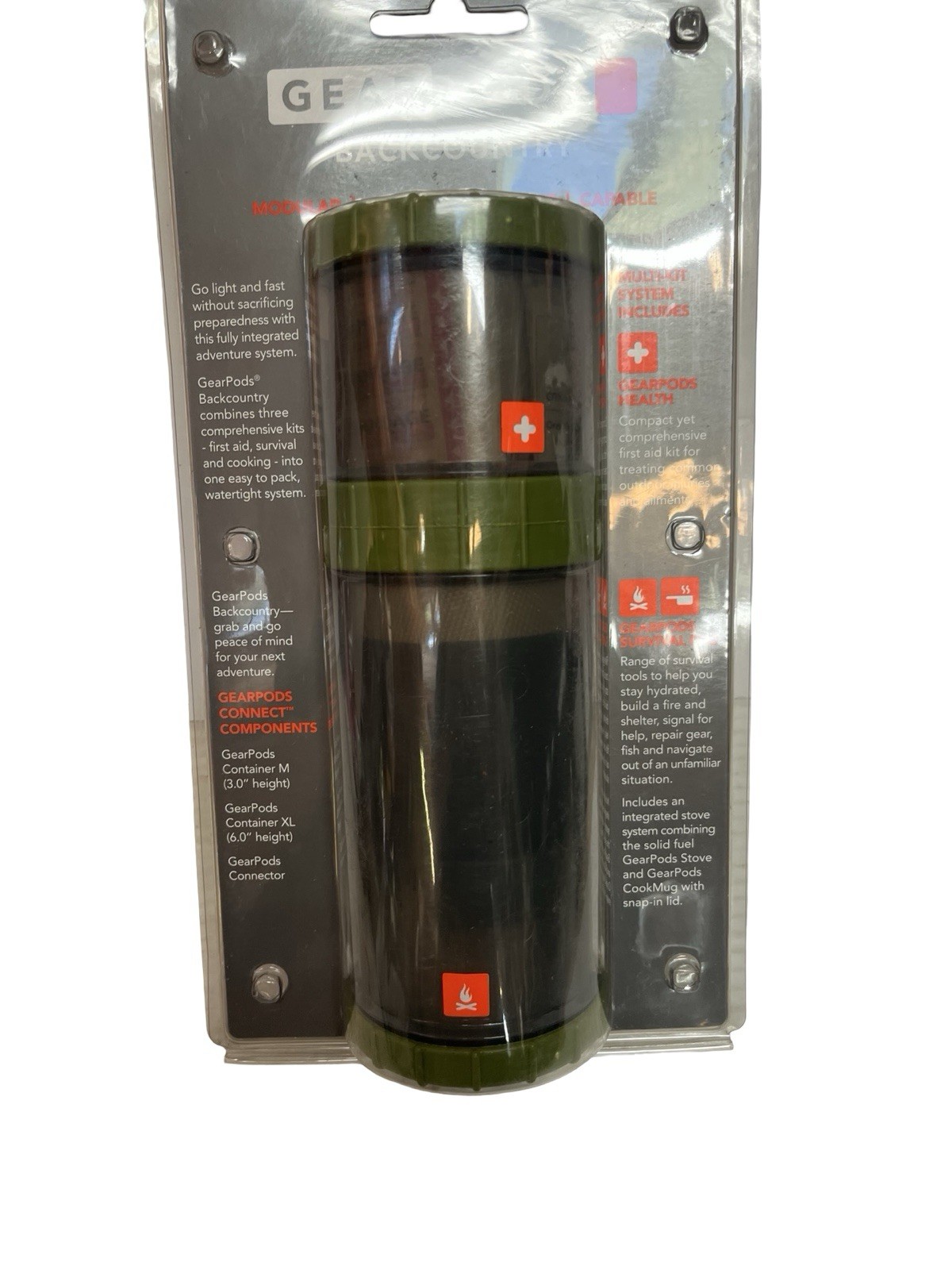 GearPods Backcountry Multi-Kit System Olive Drab First Aid Survival New Sealed