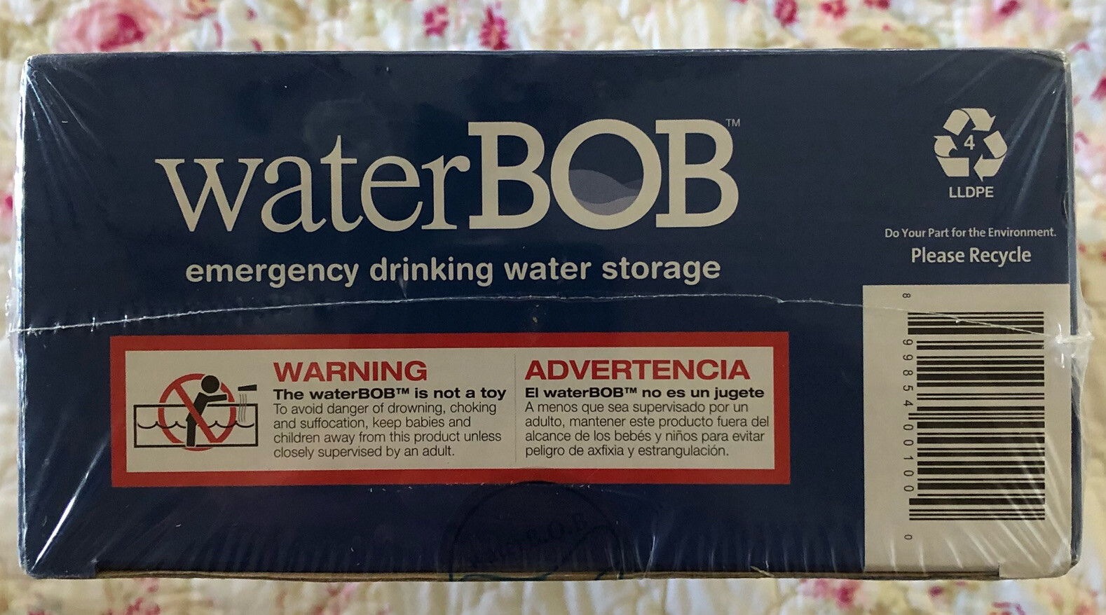 NEW WaterBOB Emergency Survival Bathtub 100 Gal BPA Free Drinking Water Filter